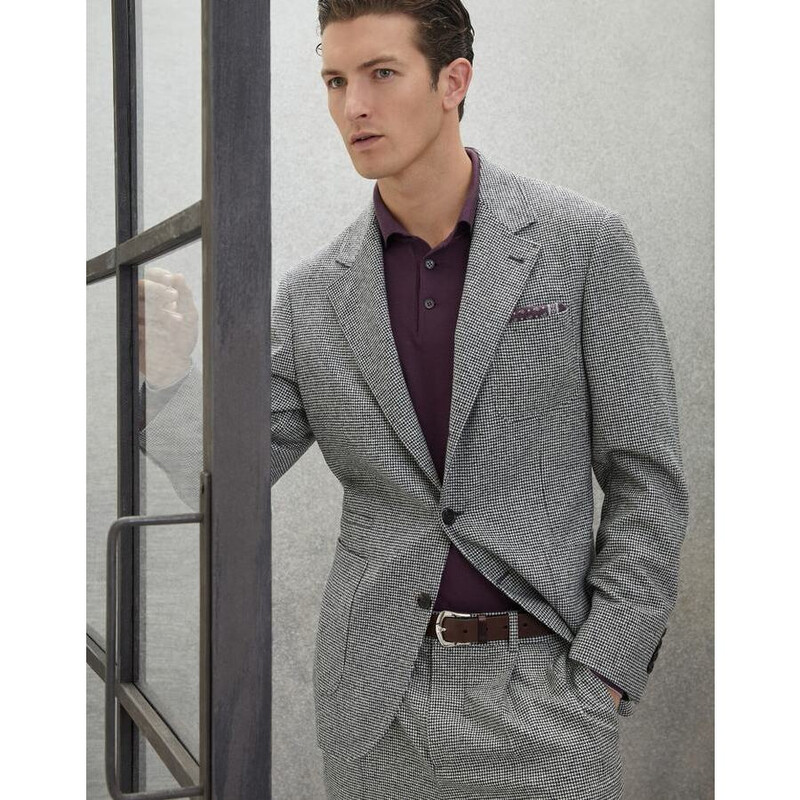 美品　BRUNELLO CUCINELLI グレー ウール　テーラードジャケット Brunello Cucinelli Men's Light Grey Wool Jacket, Size 50