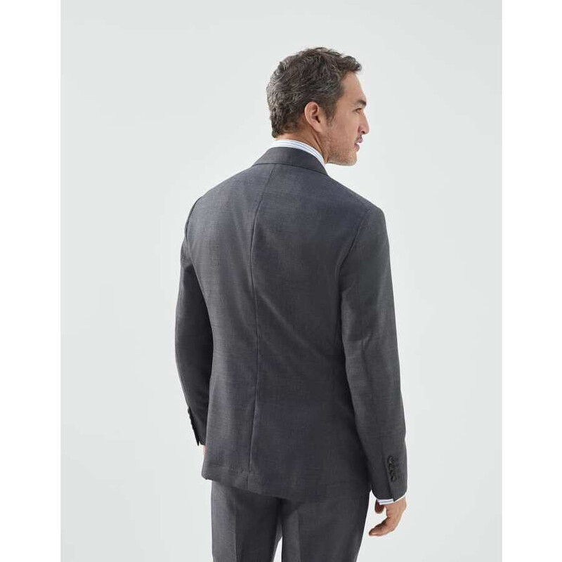 Brunello Cucinelli Men's Medium Grey Wool Blazer, Size 46