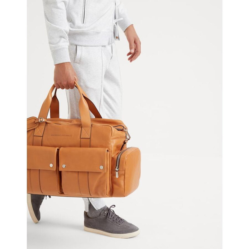 Brunello Cucinelli Men's Natural Leather Utility Bag MBTGU323_C001