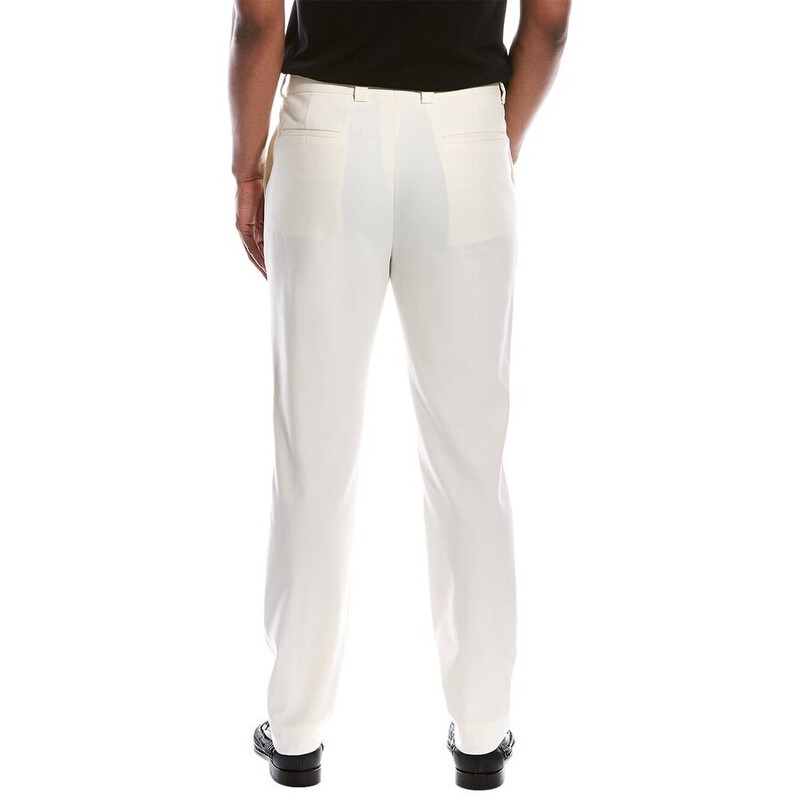 Brunello Cucinelli Men'S Off White Wool Trousers, Size 54