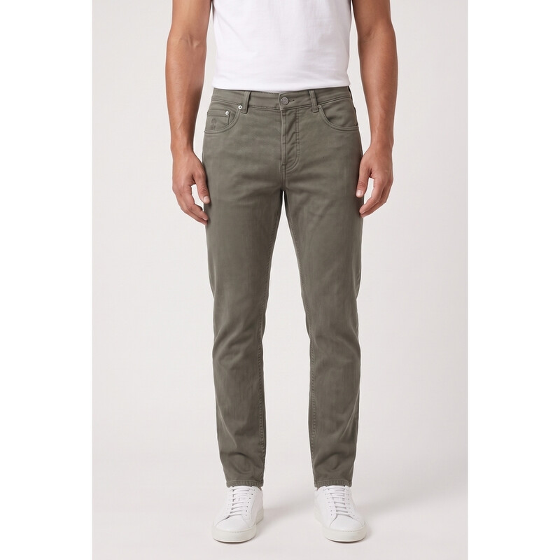 Brunello Cucinelli Men'S Sage Cotton Traditional Trousers, Size 50