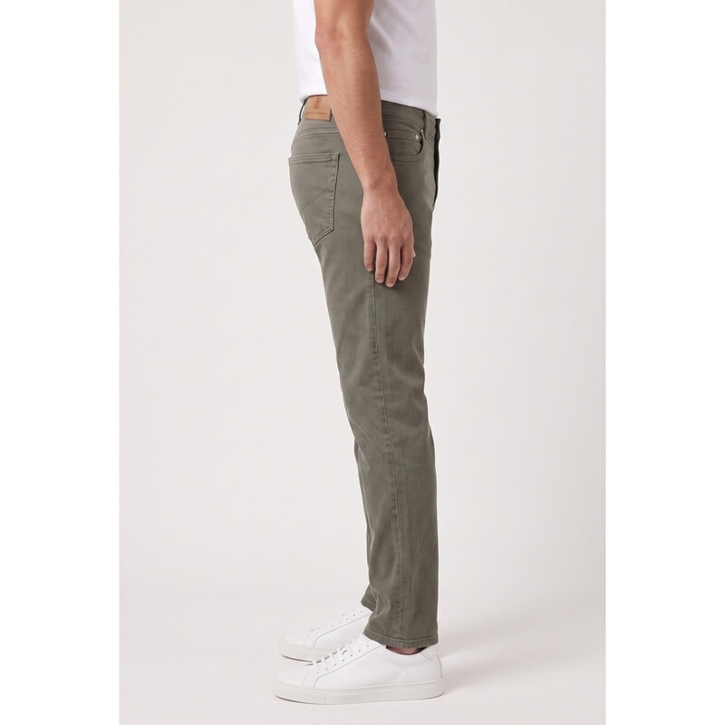 BRUNELLO CUCINELLI カジュアルパンツ カーキ 36 Brunello Cucinelli Men'S Sage Cotton Traditional Trousers, Size 50
