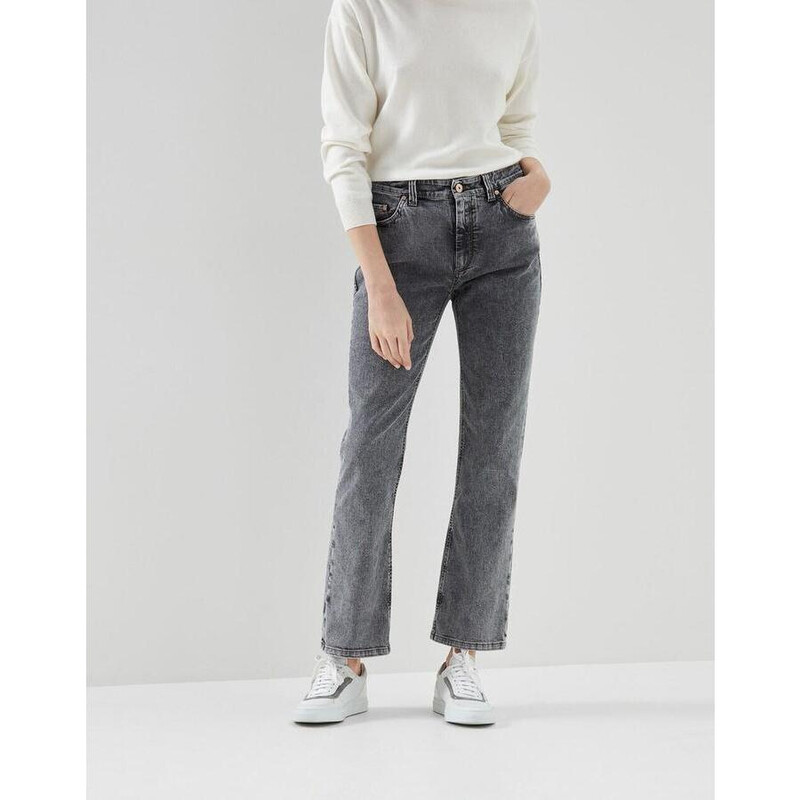 Brunello Cucinelli Slate Straight-Leg Denim Trousers, Brand Size