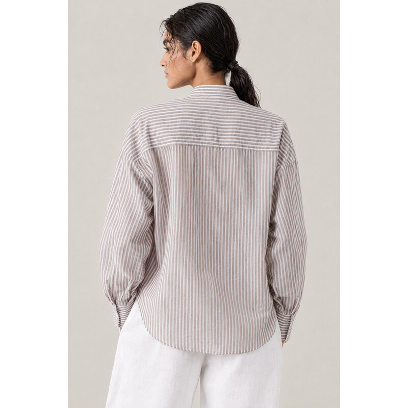Brunello Cucinelli Womens Beige Silk Blend Shirt, Size XS