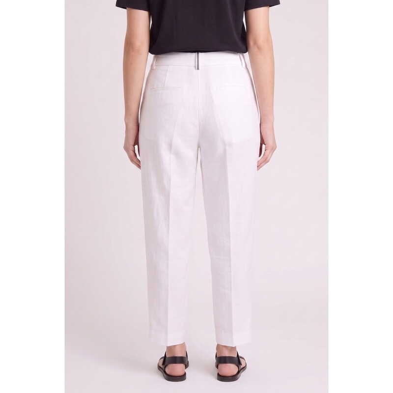 Brunello Cucinelli Women'S Linen Blend Casual White Pants Nwt