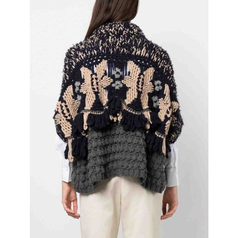 Brunello Cucinelli Women's Multicolor Chunky Knit Sweater, Size S