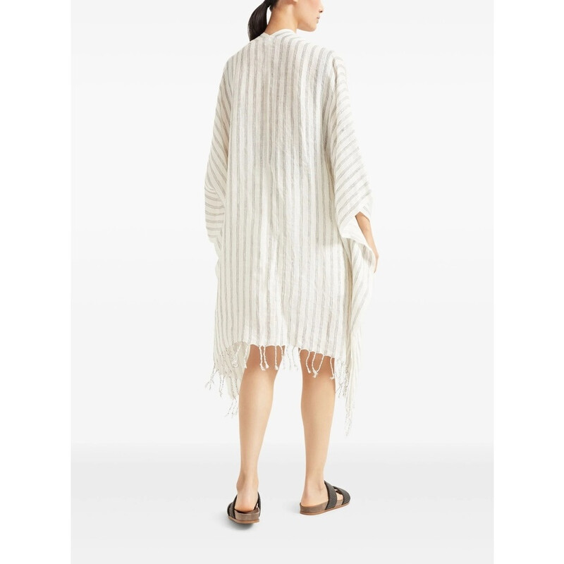 Brunello Cucinelli Womens Off White Linen Scarf MSCDARP17_CAN11