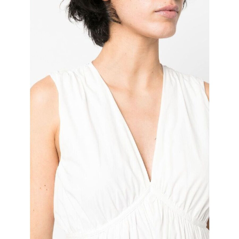 Brunello Cucinelli Women'S Off White Sleeveless Dress, Size L