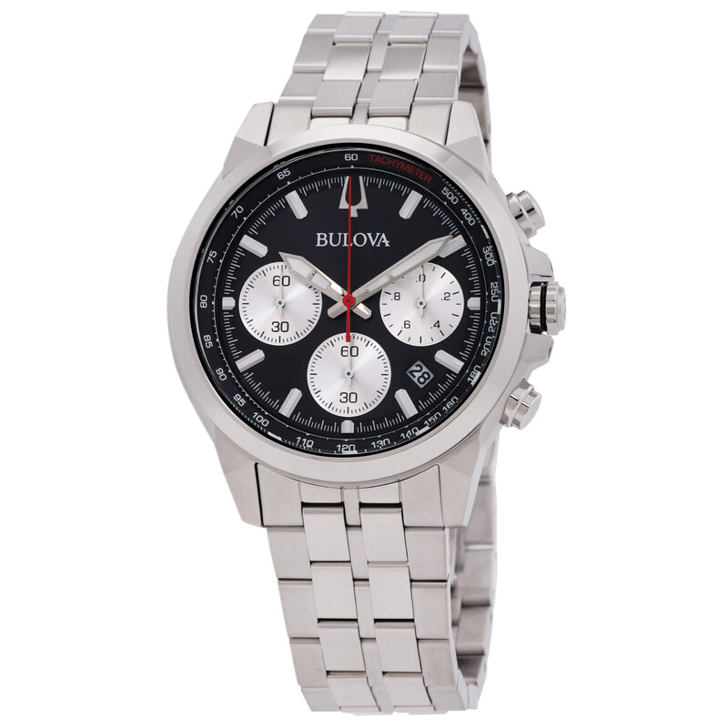 Bulova Chronograph Quartz Black Dial Men's Watch 96B392