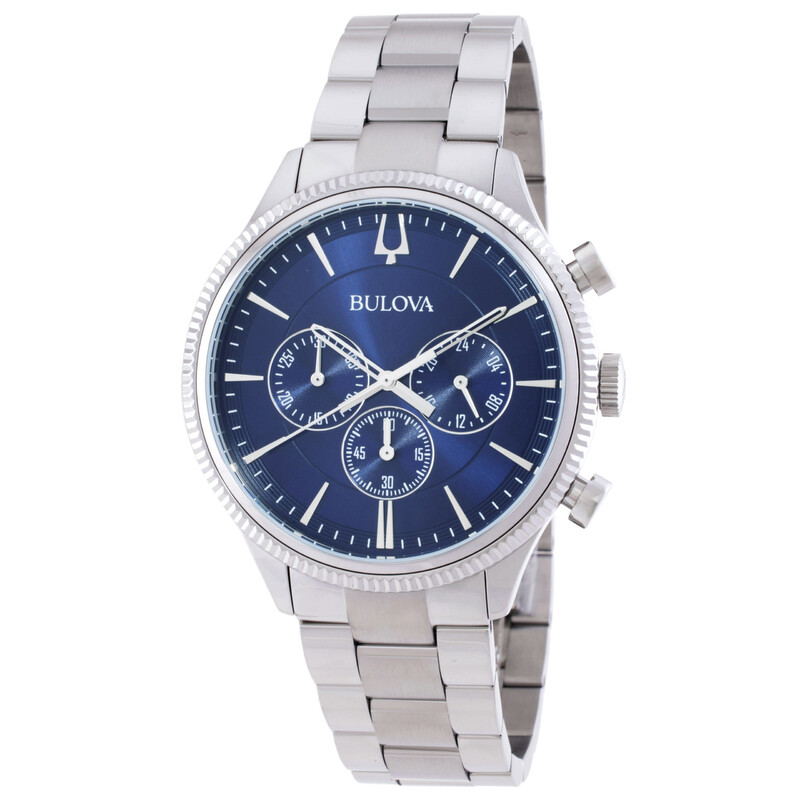 Bulova Chronograph Quartz Blue Dial Men's Watch 96A324