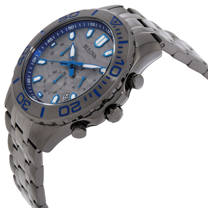 Bulova Chronograph Quartz Grey Dial Men's Watch 98B434