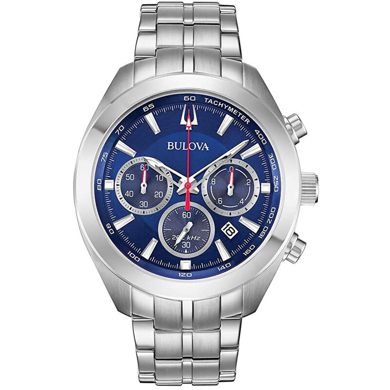 Bulova Classic Chronograph Quartz Blue Dial Men's Watch 96B285 ...