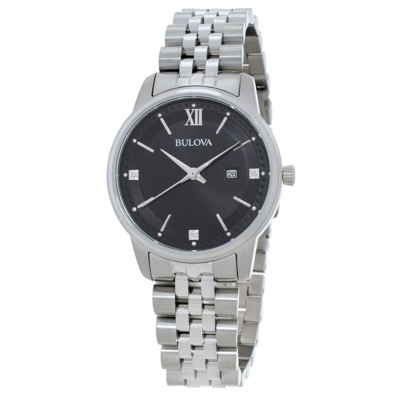 Bulova Classic Quartz Black Dial Ladies Watch 96P226  display picture 2