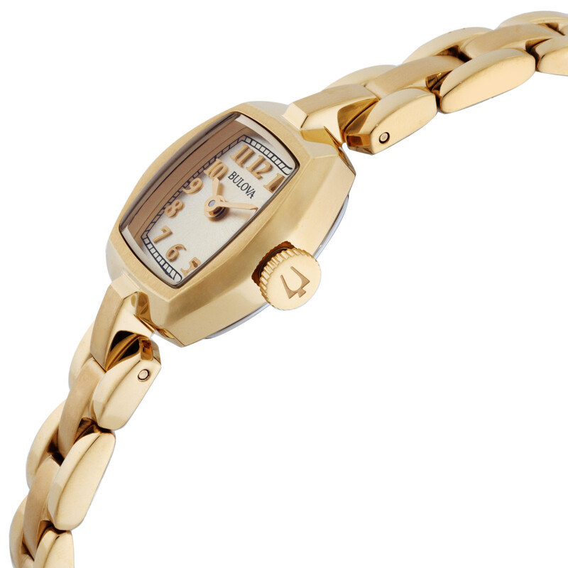 Bulova Classic Quartz Champagne Dial Ladies Watch 97L155