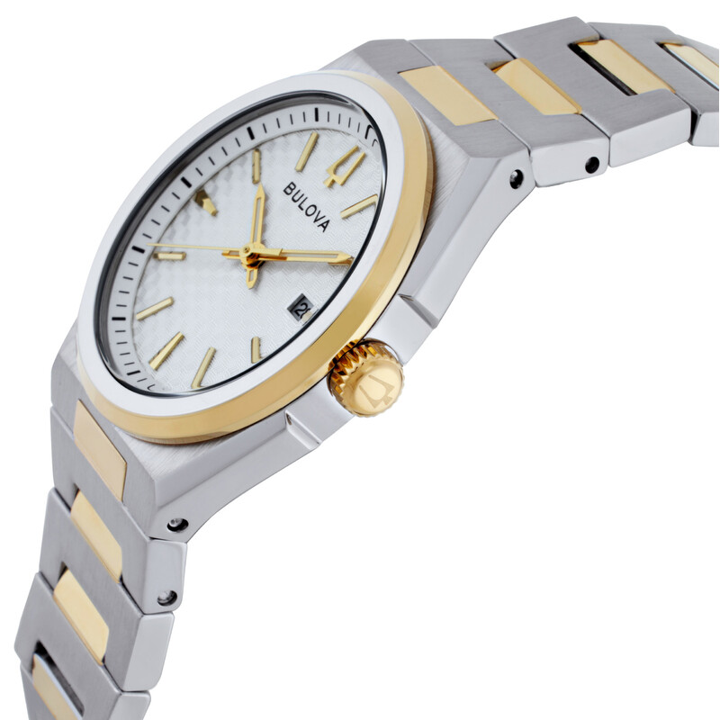 Bulova Ladies Classic Quartz Watch Two Tone Finish Raised Indices Bracelet 32mm Bulova Classic 98L323 Two-Tone Stainless Steel Women main image 4