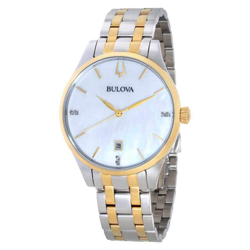 Bulova Classic Quartz White Dial Ladies Watch 98P201 - Watches, Classic ...