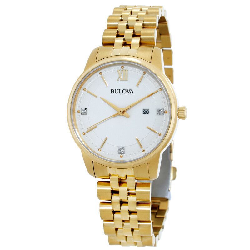 Bulova Crystal Quartz Ladies Watch 97P155 042429588394 - Watches ...