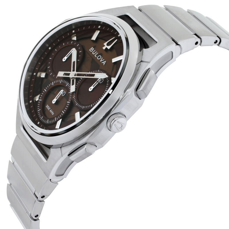 Bulova Curv Chronograph Quartz Brown Dial Men's Watch 96K117