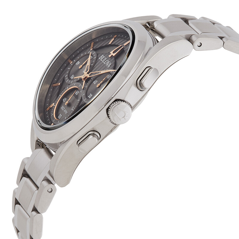 Bulova Curv Chronograph Quartz Grey Dial Men's Watch 96A298