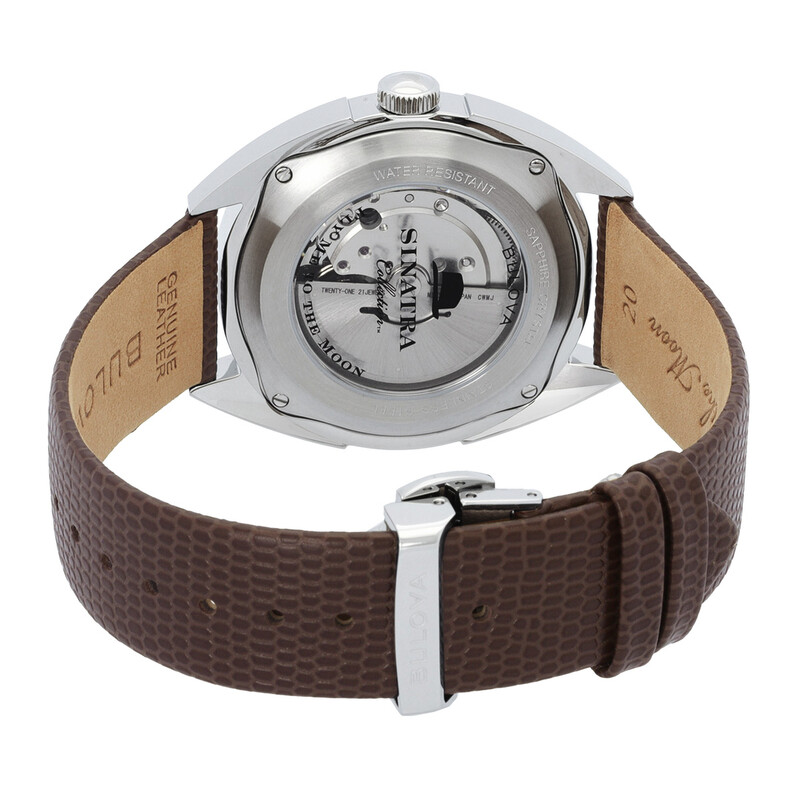 Bulova Fly Me To The Moon Automatic Black Dial Men's Watch 96B348