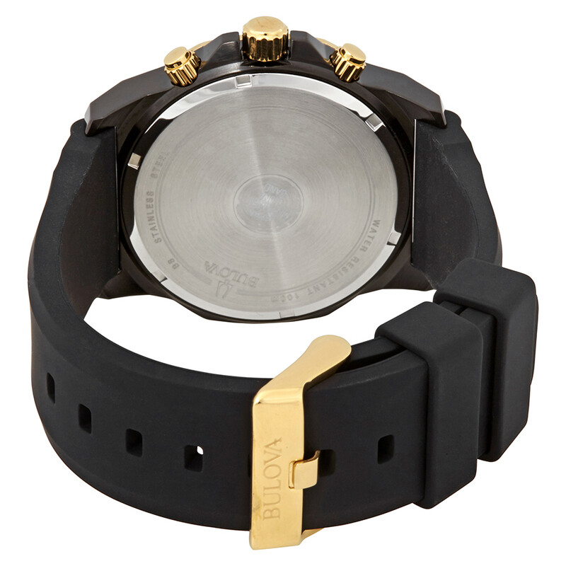 Bulova Marine Star Chronograph Black Dial Men's Watch 98B278 ...