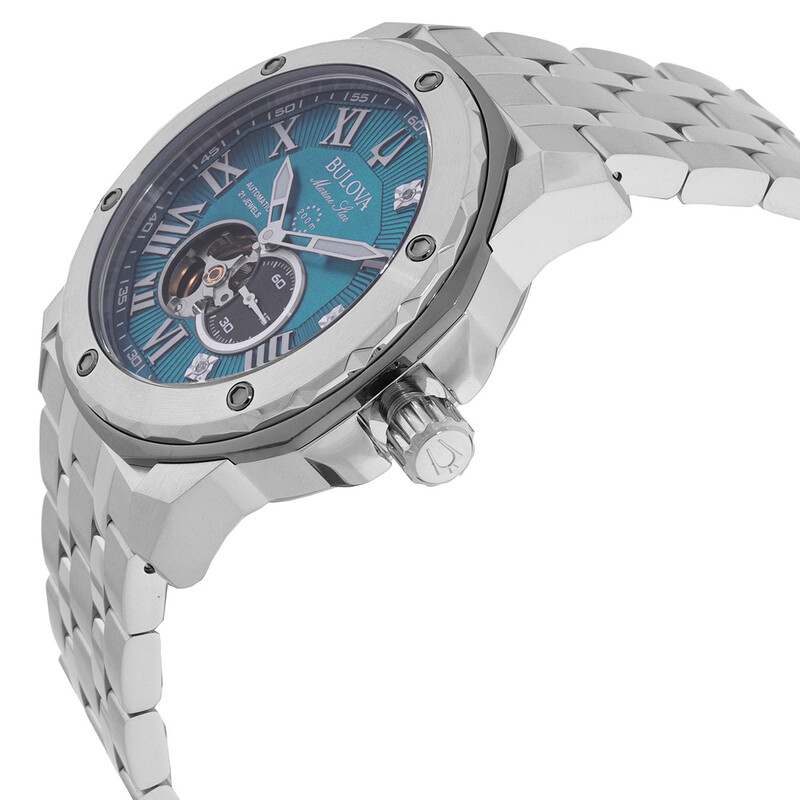 Bulova Marine Star Marc Anthony Automatic Diamond Blue Dial Men's