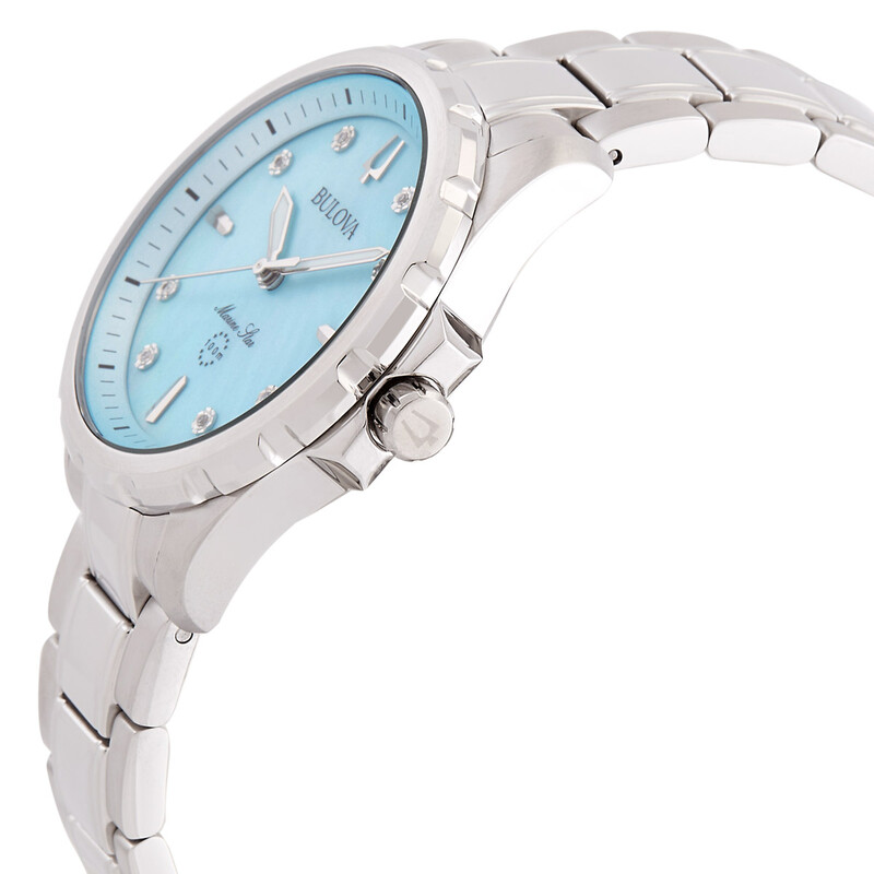 Bulova Marine Star Women’s Silver Stainless Steel Watch with Blue Dial Bulova Marine Star Automatic (35mm) Blue Dial / Stainless  main image 3