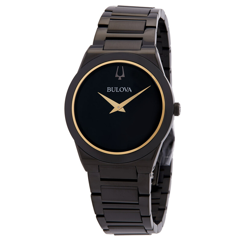 Bulova Millennia Quartz Black Dial Men's Watch 98A313 042429597631