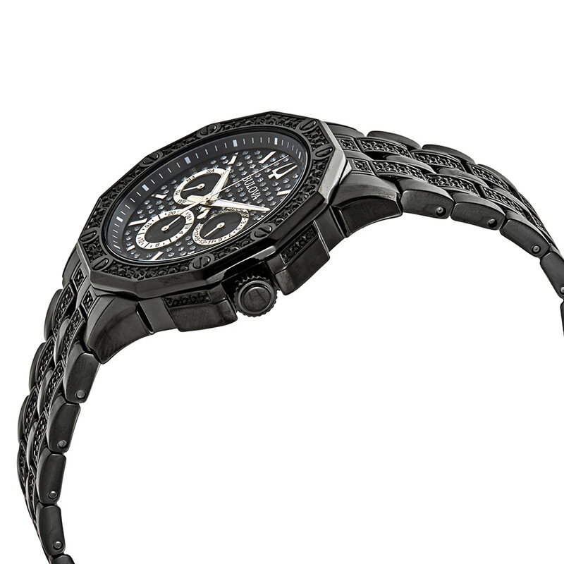 Bulova Octava Black Dial Men's Multifunction Watch 98C134