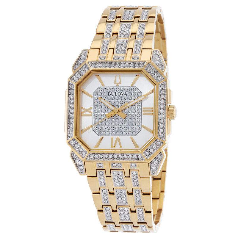 Bulova Octava Quartz Crystal Silver Dial Men display picture 3