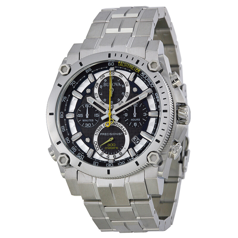 Bulova Precisionist Chronograph Black Dial Men's Watch 96B175