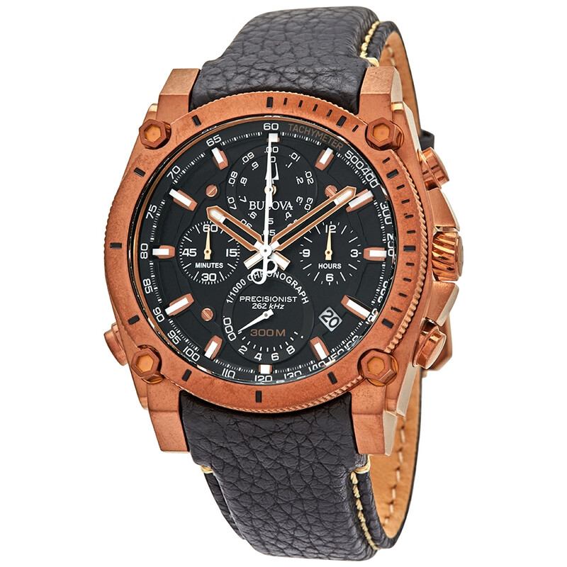 Bulova Precisionist Chronograph Quartz Black Dial Men's Watch