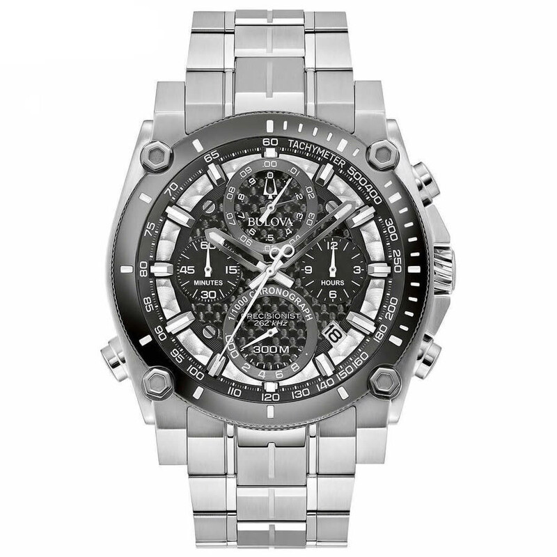 Bulova Precisionist Chronograph Quartz Black Dial Men's Watch
