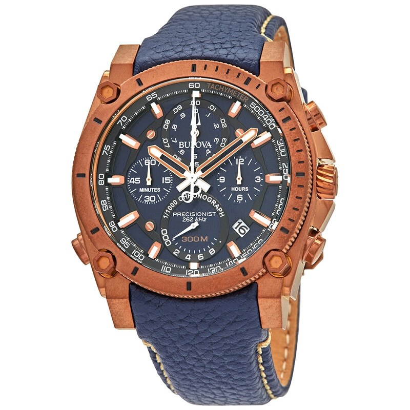 Bulova Precisionist Chronograph Quartz Blue Dial Men's Watch