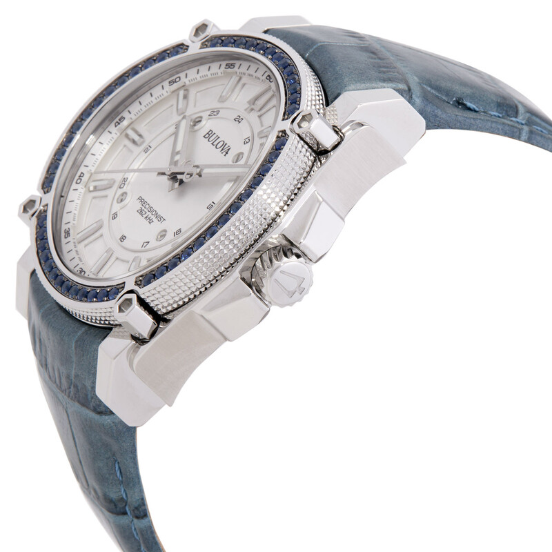 Bulova Precisionist Quartz Crystal Silver Dial Ladies Watch  display picture 1