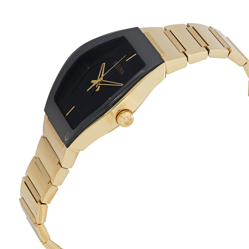 Bulova Quartz Black Dial Gold-tone Men's Watch 97A164 042429585492