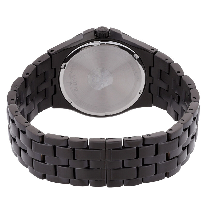 Bulova Quartz Crystal Black Dial Men display picture 3