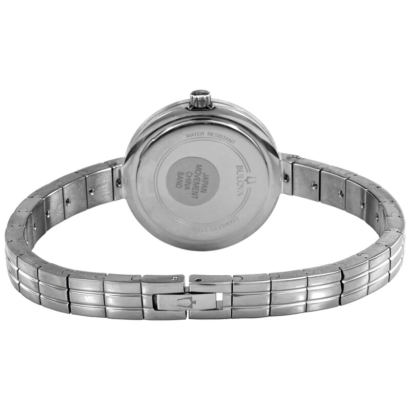 Bulova Rhapsody Quartz Diamond Black Dial Ladies Watch 96P215 ...