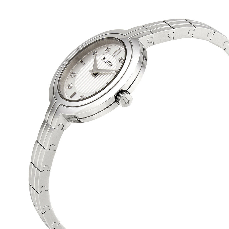 Bulova Rhapsody Quartz Diamond Silver Dial Ladies Watch 96P214 ...