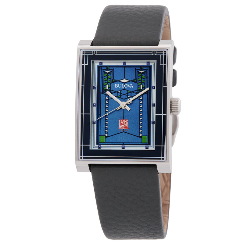 Bulova Robie House Quartz Blue Dial Watch 96A287 042429590519