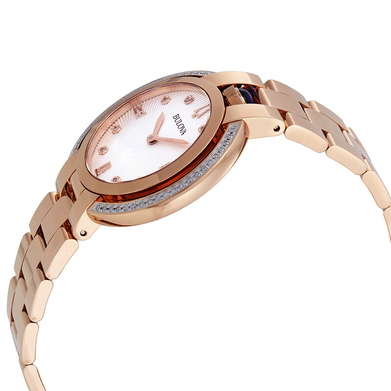 Bulova Rubaiyat Diamond Silver Dial Ladies Watch 98R248 042429551657 ...