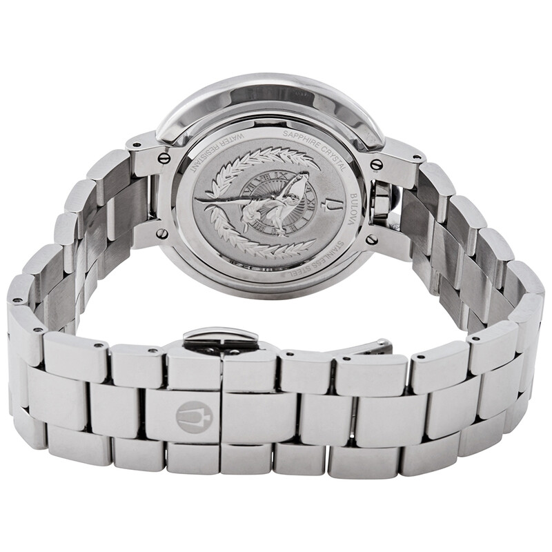 Bulova Rubaiyat Quartz Diamond White Mother of Pearl Dial Ladies Watch ...