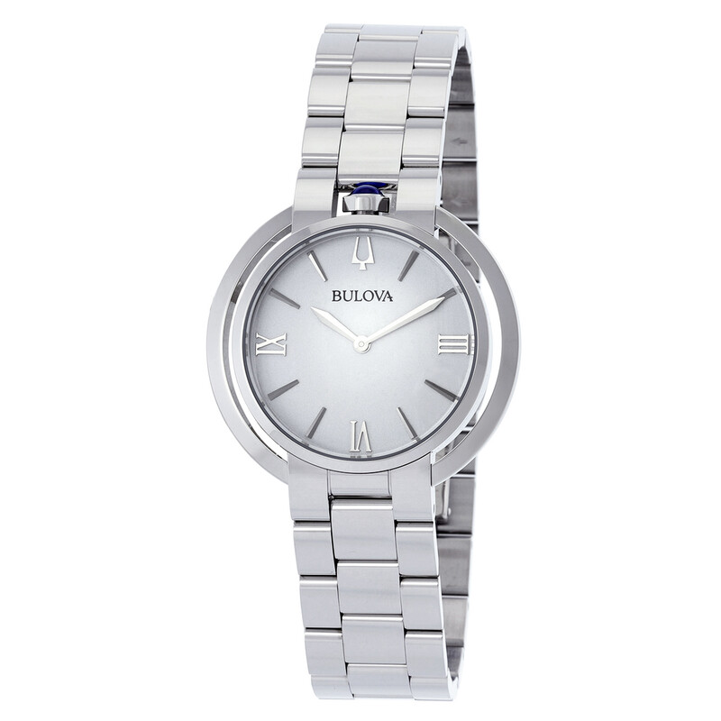 Bulova Rubaiyat Quartz White Dial Ladies Watch 96L306 042429590687 ...