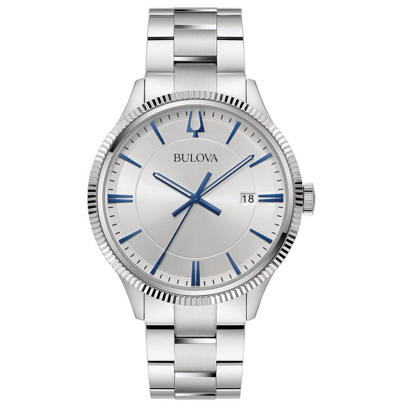 Bulova Quartz Silvertone Stainless Bracelet Watch Bulova 96B261 Classic Gray Dial Silver-Tone Bracelet Men main image 3