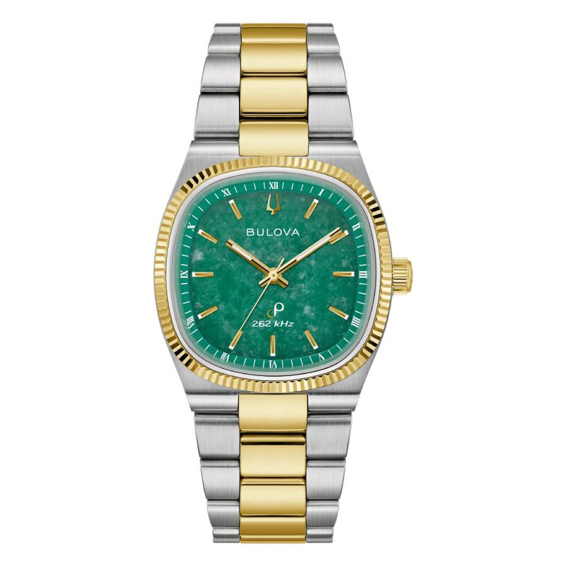 Bulova Super Seville Jade Quartz Green Dial Men's Watch 98A336