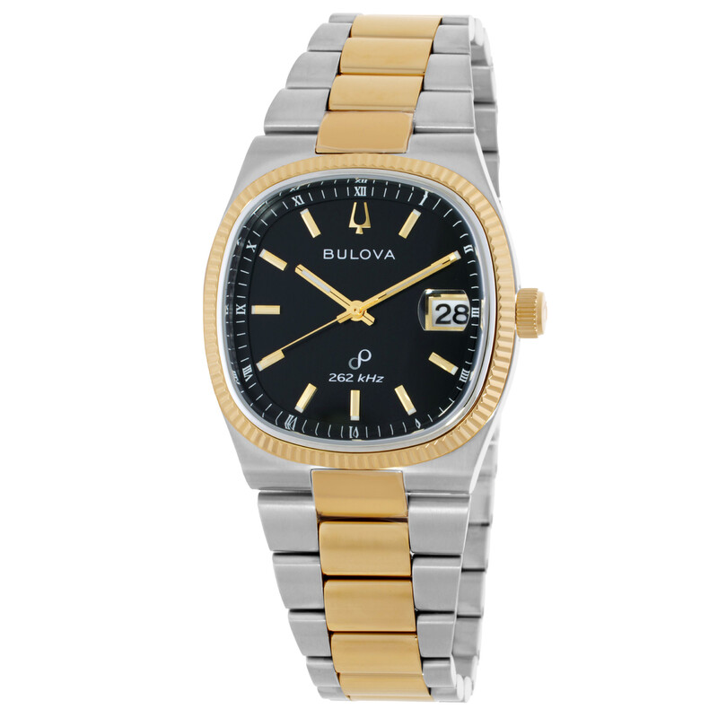 Bulova Super Seville Quartz Black Dial Men's Watch 98B458
