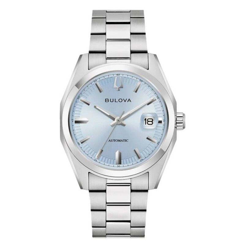 Bulova Surveyor Automatic Light Blue Dial Men's Watch 96B469