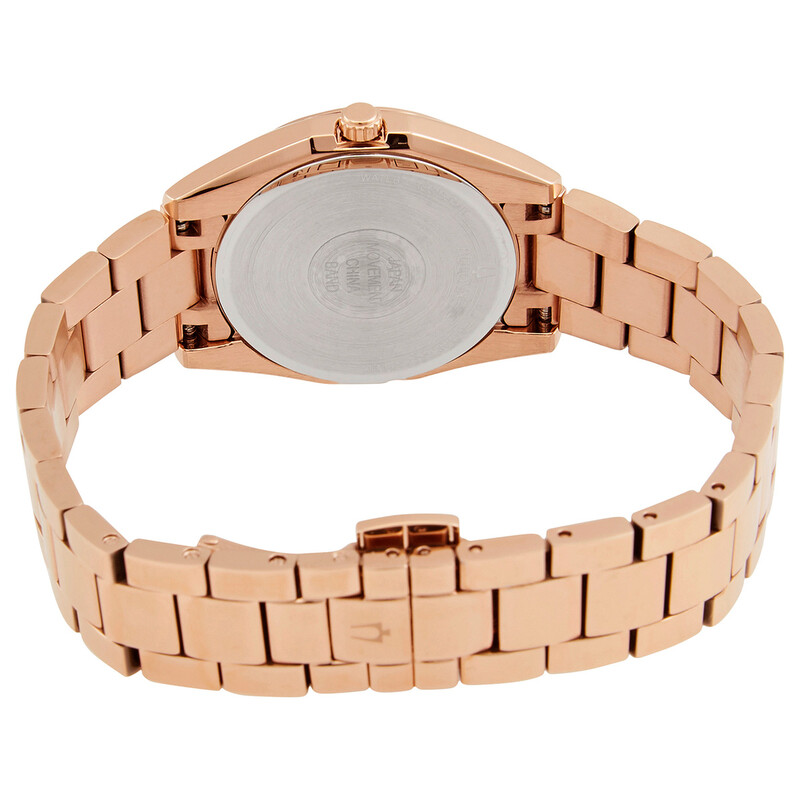 Bulova Surveyor Quartz Diamond Grey Dial Ladies Watch 97P156 ...