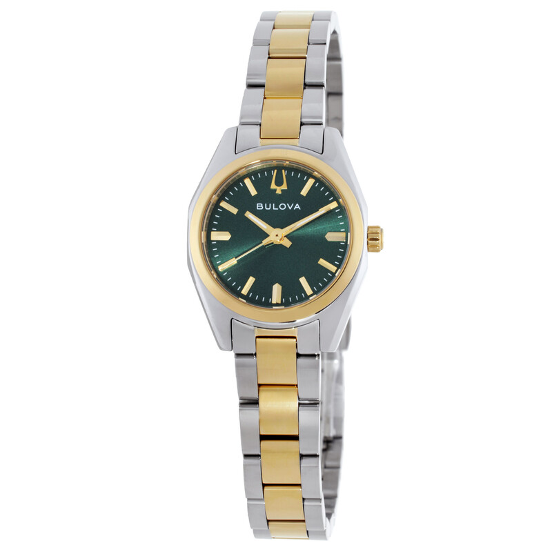 Bulova Surveyor Quartz Green Dial Ladies Watch 98L329 042429607460