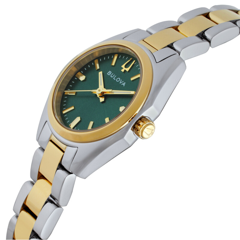 Bulova Surveyor Quartz Green Dial Ladies Watch 98L329 042429607460